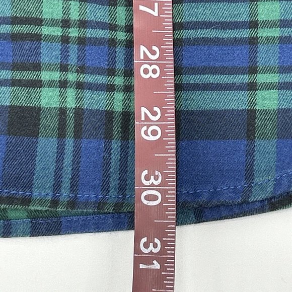 Men's‎ Chubbies Long Sleeve Button Down Flannel Shirt Blue Green Tartan Plaid L - Picture 7 of 9